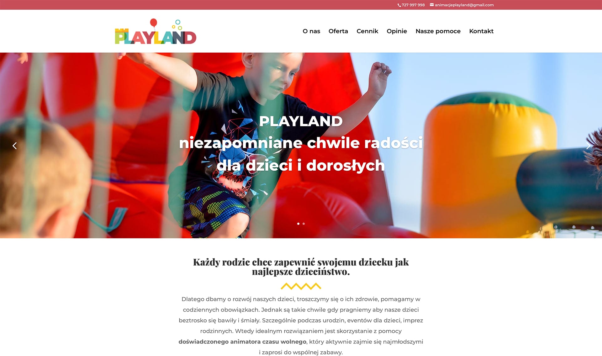 Animacje Playland  - strona główna